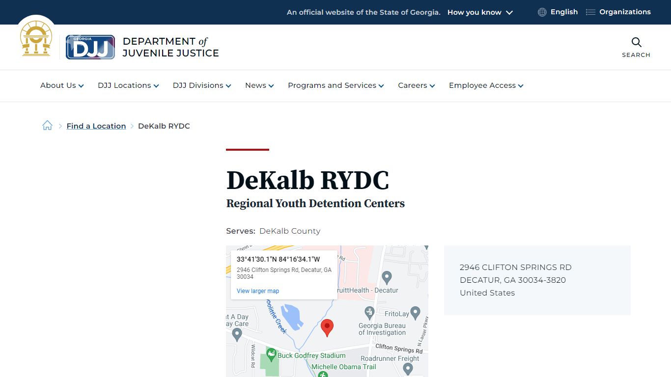 DeKalb RYDC | Department of Juvenile Justice